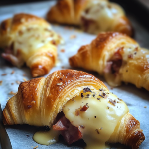 croissants lardons-raclette dorés au four et bien fondants