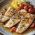 Zoom sur filet de sole tendre avec sauce citron maison et persil