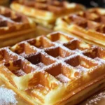 gaufres maison dorées, croustillantes et moelleuses