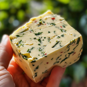 beurre aux herbes italiennes fondu dessus