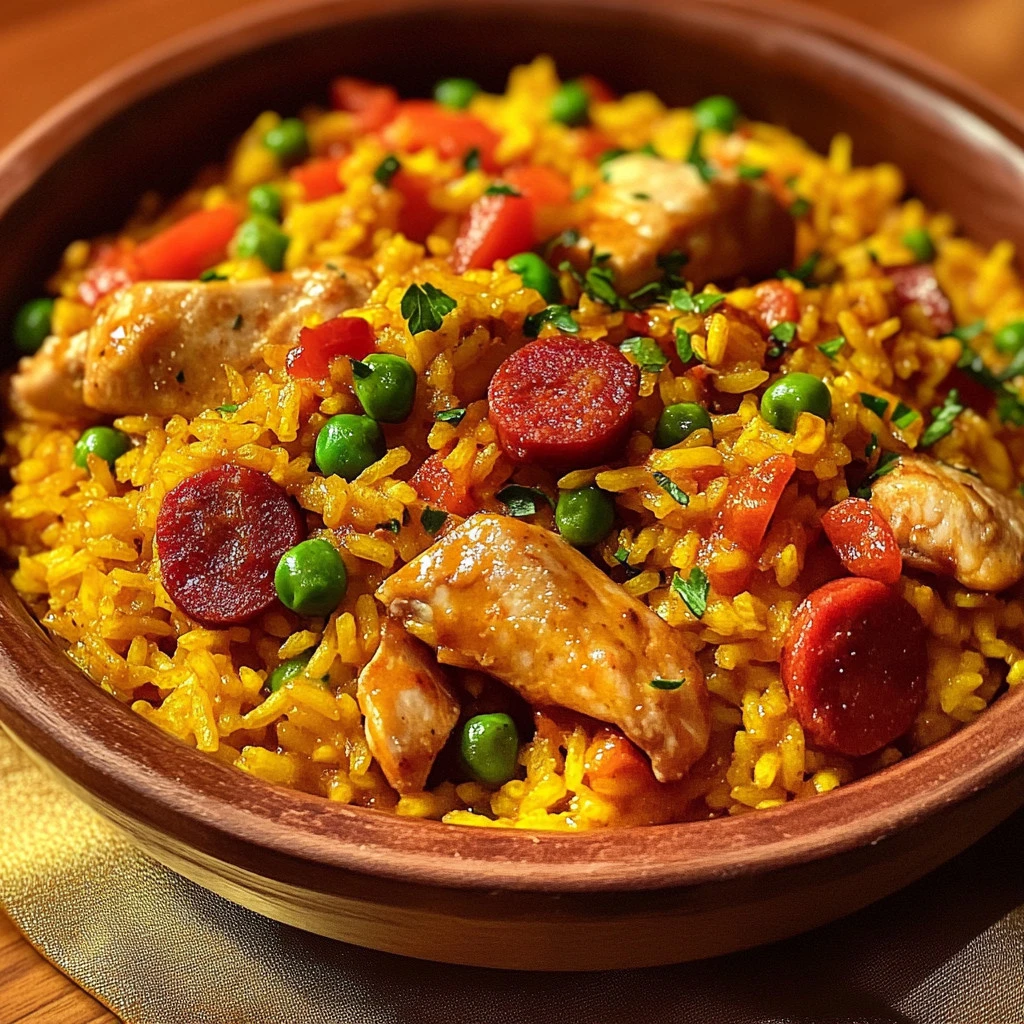 Marmite espagnole garnie de poulet, chorizo, poivrons et épices méditerranéennes