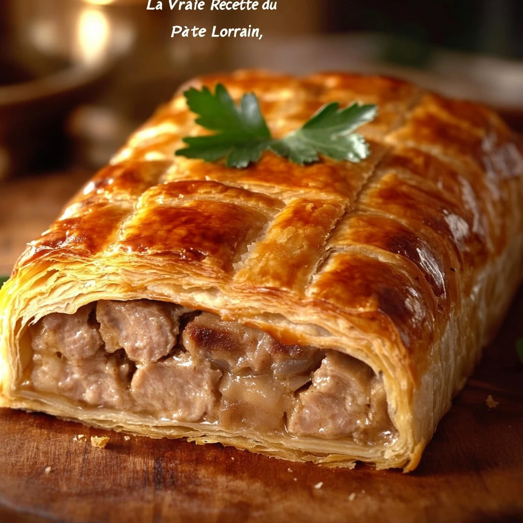 pâté lorrain accompagnée de salade verte et d’un trait de vinaigrette