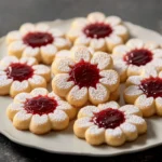 Sablés moelleux à la confiture d’abricot avec ouverture en étoile au centre